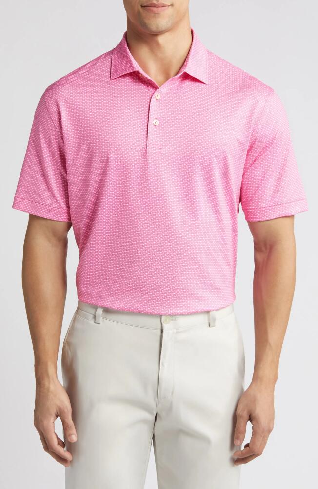 Peter Millar Tessderact Performance Golf Polo in Pink Ruby Cover