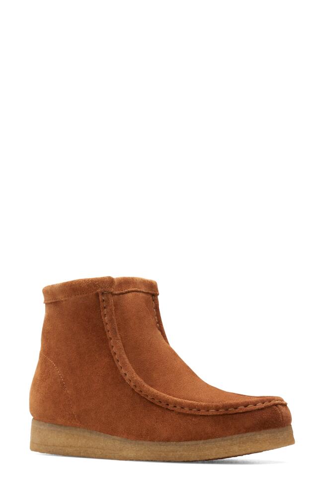 Clarks(r) Wallabee Hi Faux Shearling Bootie in Caramel Wlined Cover