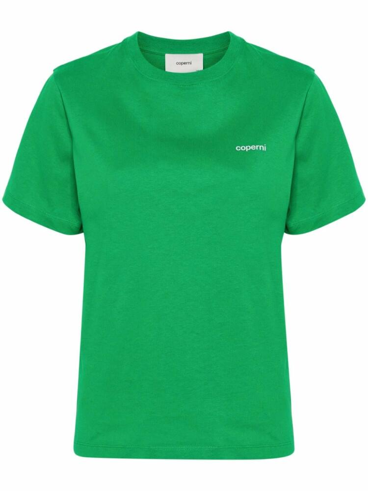 Coperni logo-print cotton T-shirt - Green Cover