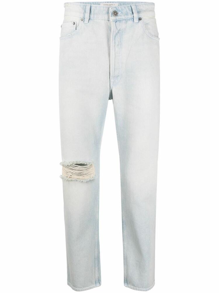 Golden Goose distressed straight-leg jeans - Blue Cover