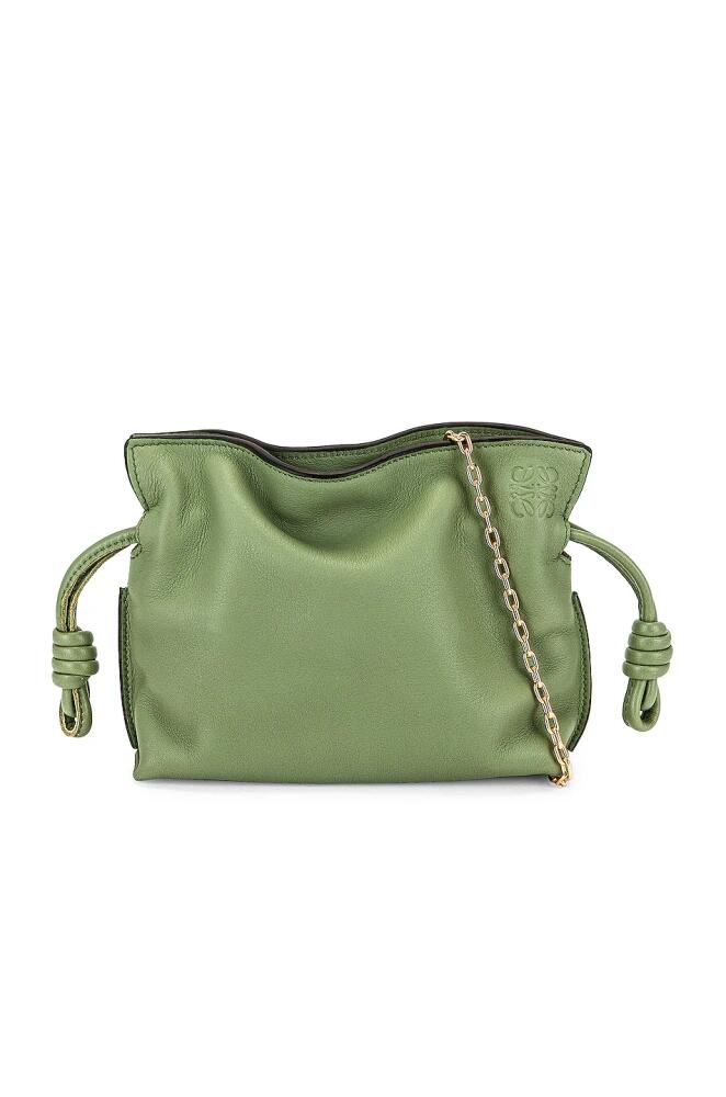 Loewe Flamenco Clutch Nano Bag in Sage Cover