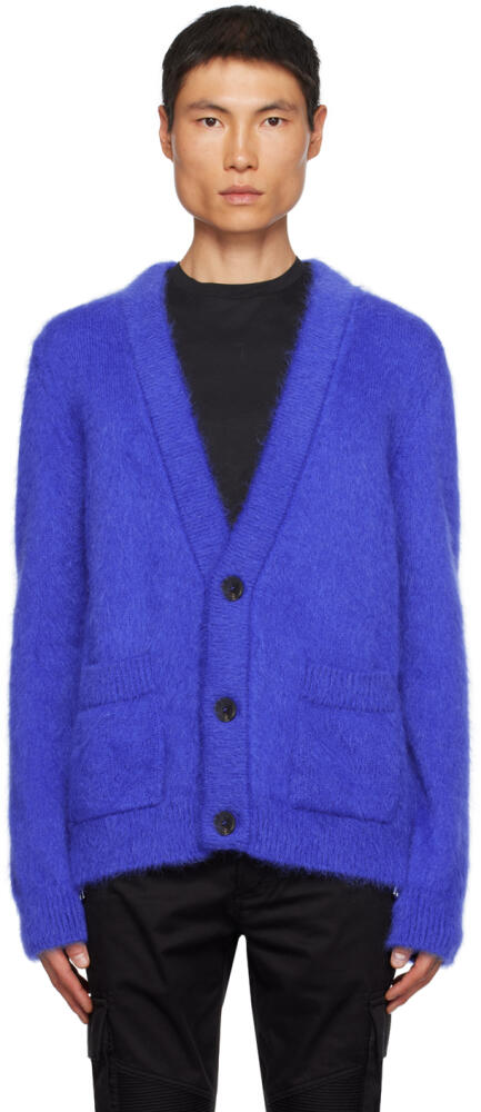 Balmain Blue Brushed Cardigan Cover