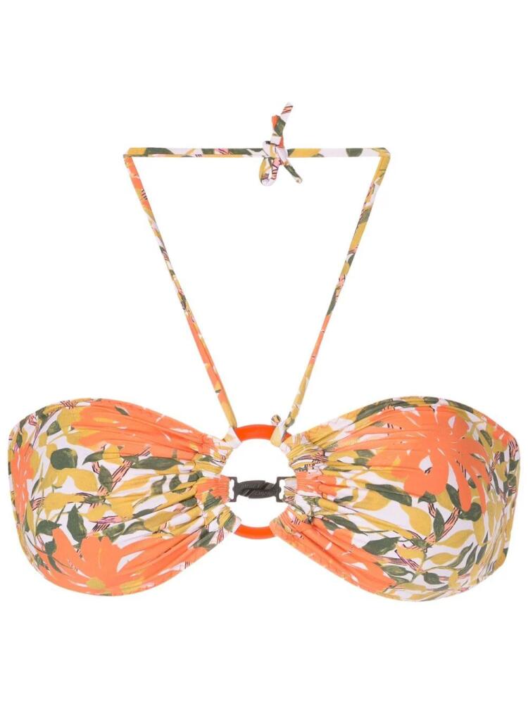 Clube Bossa floral-print bikini top - Orange Cover