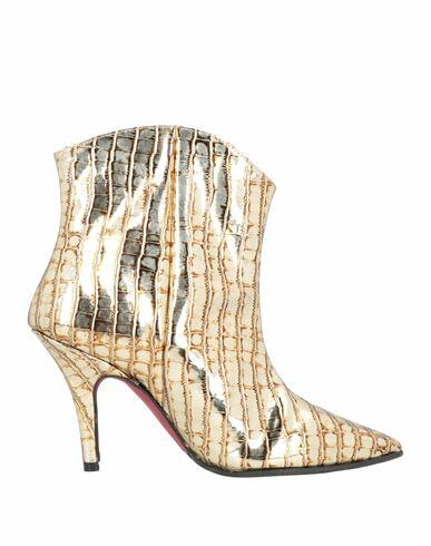 Cuplé Woman Ankle boots Gold Textile fibers Cover