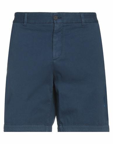 Bikkembergs Man Shorts & Bermuda Shorts Midnight blue Cotton, Elastane Cover