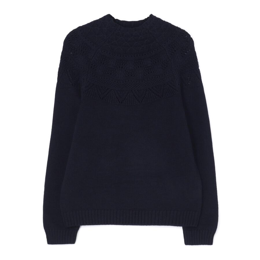 Yohji Yamamoto Ladies Black Nordic Knit Jumper Cover