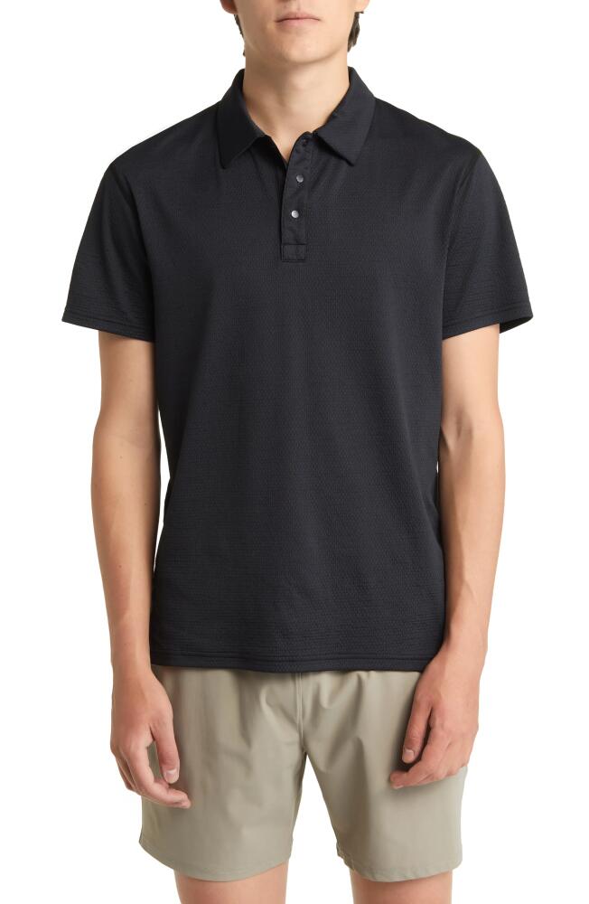 Reigning Champ Solotex Mesh Polo in H. Black Cover