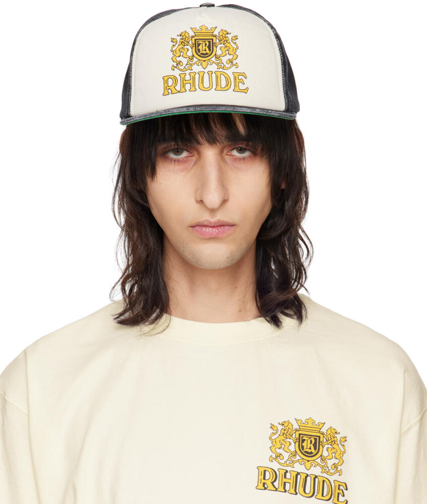 Rhude Black & Off-White Cresta Denim Cap Cover