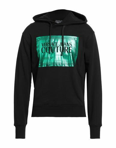 Versace Jeans Couture Man Sweatshirt Black Cotton, Elastane Cover