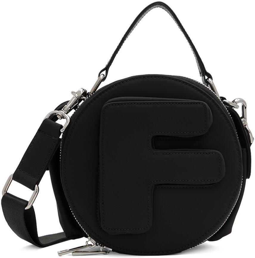 Feng Chen Wang Black 'F' Messenger Bag Cover