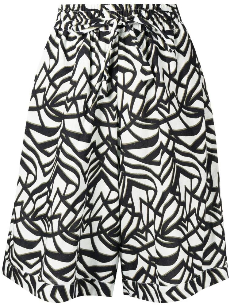 Bambah geometric-print bermuda shorts - White Cover