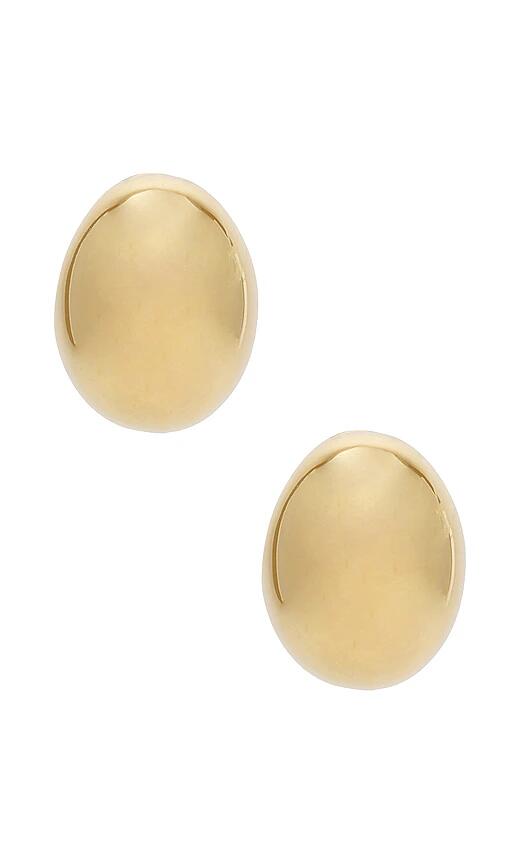 BRACHA Jenny Dome Earrings in Metallic Gold Cover