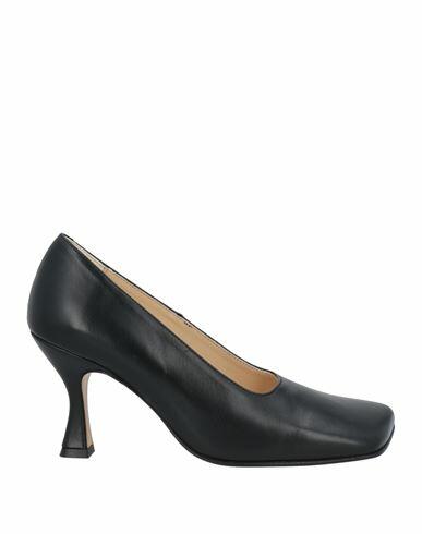 Souliers Martinez Woman Pumps Black Leather Cover