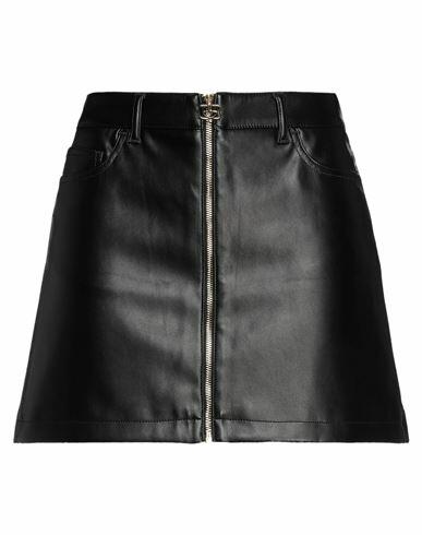 Chiara Ferragni Woman Mini skirt Black Polyester, Polyurethane resin Cover