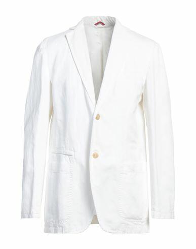 Pal Zileri Man Blazer White Cotton, Linen Cover