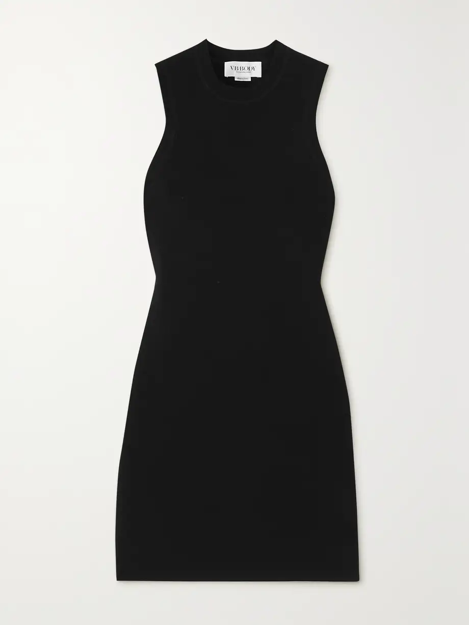 Victoria Beckham - Vb Body Stretch-knit Mini Dress - Black Cover