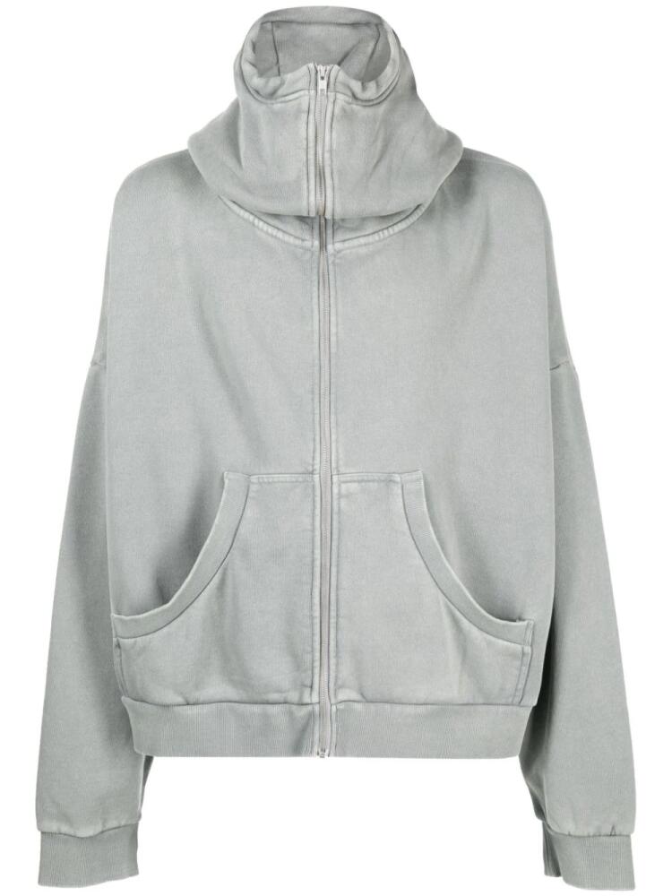 ENTIRE STUDIOS zip-fastening cotton hoodie - Grey Cover