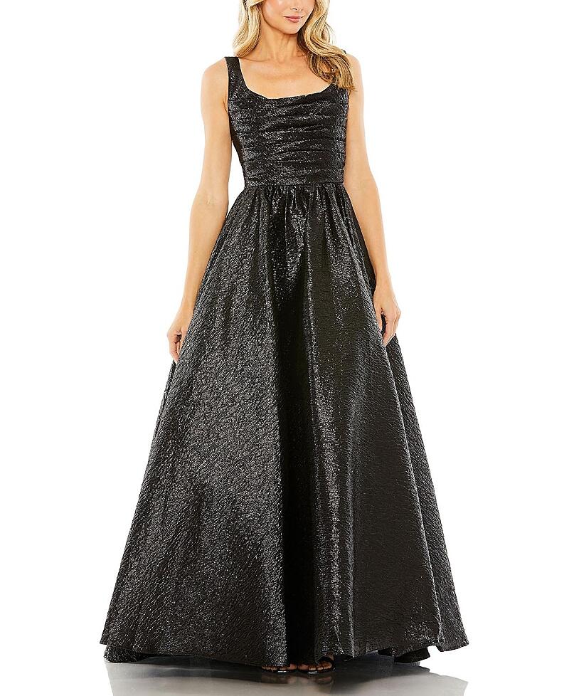 Mac Duggal Metallic Pleated Bodice Ballgown Cover