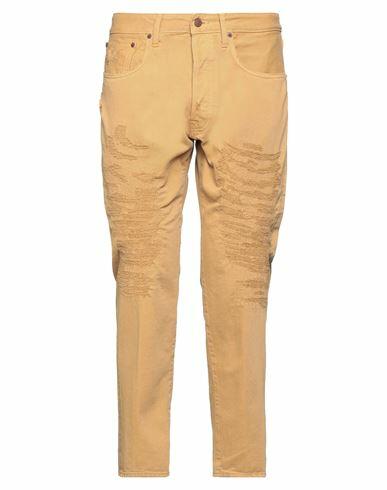 (+) People Man Pants Mustard Cotton Cover