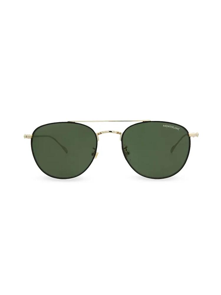 Montblanc Women's 55MM Aviator Sunglasses - Gold Cover