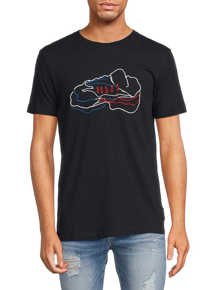 French Connection Men's Sneaker Embroidery Tee - Marine Cover