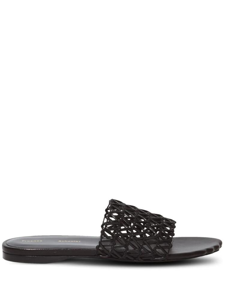 Proenza Schouler Sculpt woven slide sandals - Black Cover