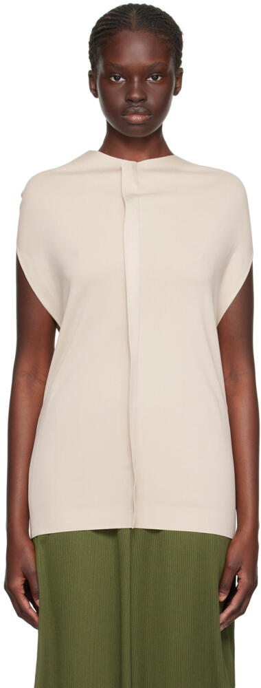 PLEATS PLEASE ISSEY MIYAKE Beige A-Poc Roar Tank Top Cover