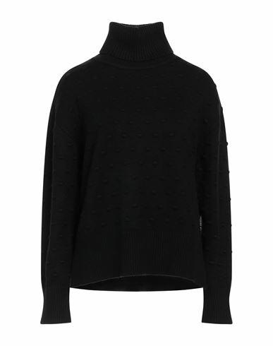 Silvian Heach Woman Turtleneck Black Viscose, Polyester, Polyamide Cover