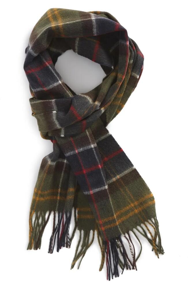 Barbour Wool & Cashmere Scarf in Green Cover