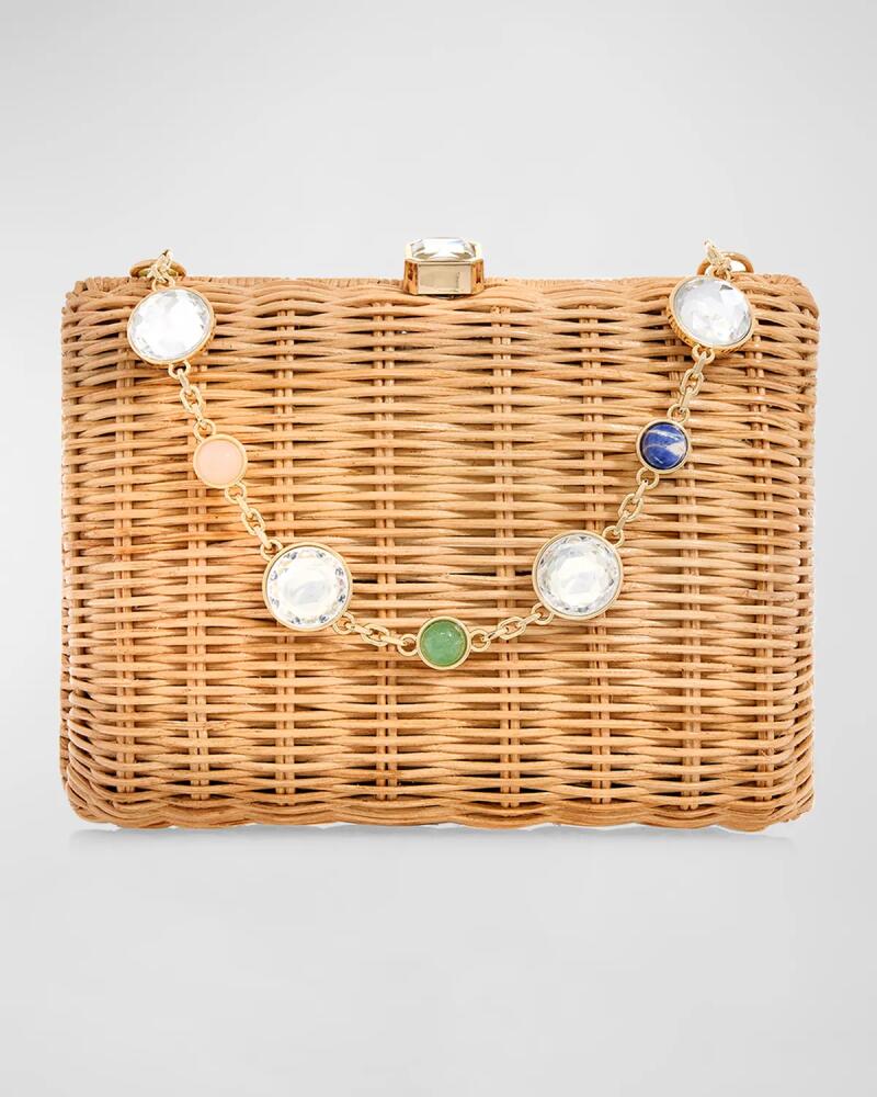 Judith Leiber Couture Embellished Basket Clutch Bag Cover