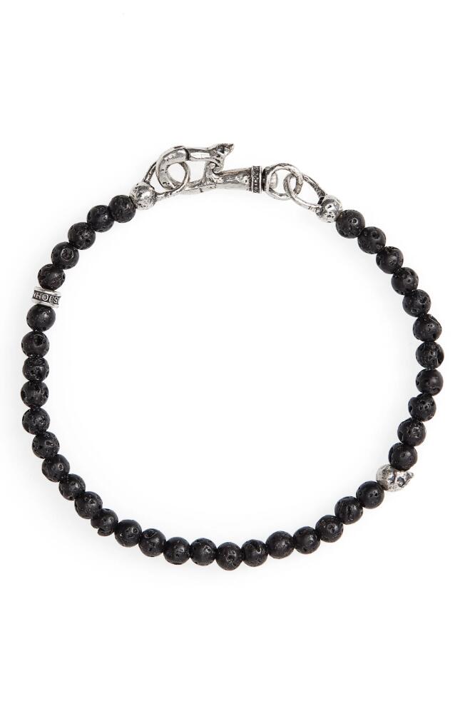 John Varvatos Skull Bead Bracelet in Black Cover