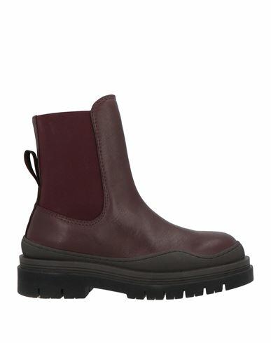 See By Chloé Woman Ankle boots Burgundy Leather Cover