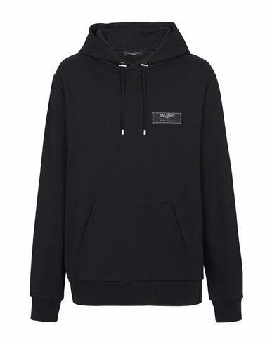 Balmain Man Sweatshirt Black Cotton Cover