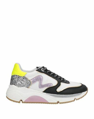 Manila Grace Woman Sneakers White Soft Leather, Textile fibers Cover