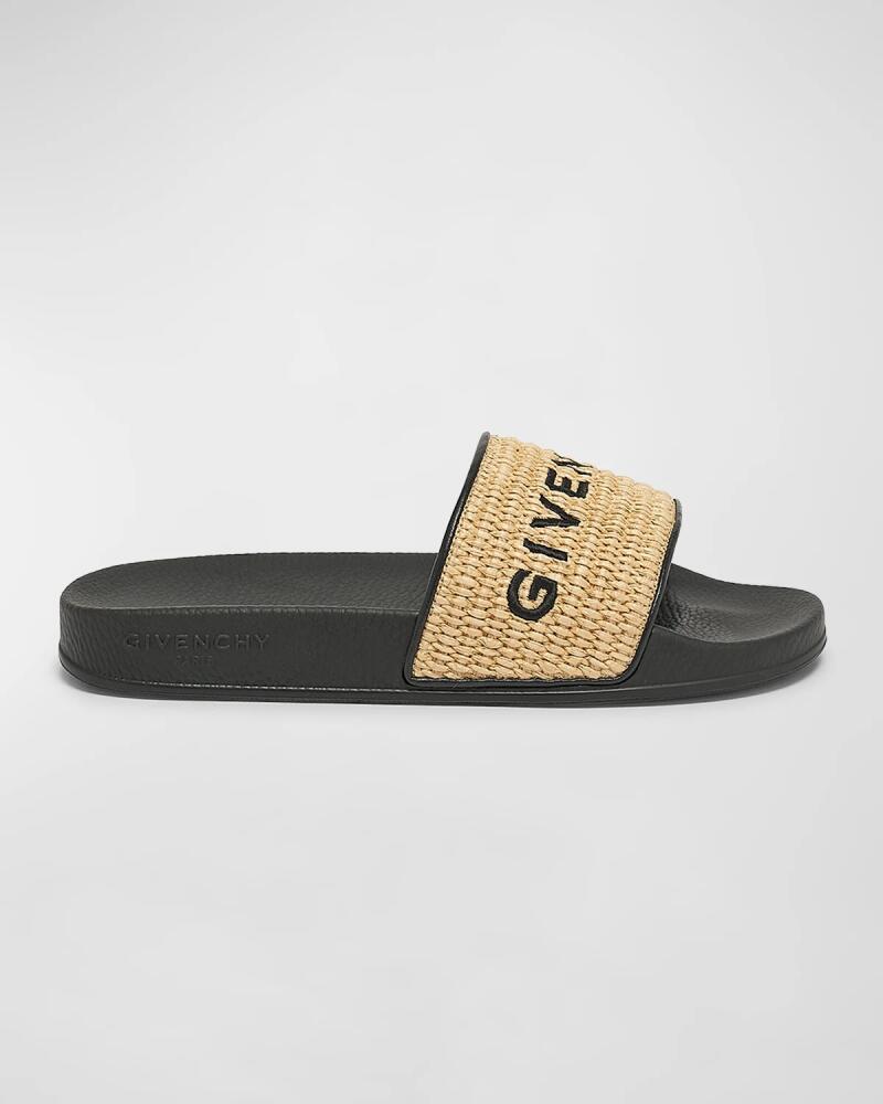 Givenchy Embroidered Logo Flat Resort Sandals Cover