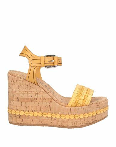 Casadei Woman Mules & Clogs Ocher Leather Cover