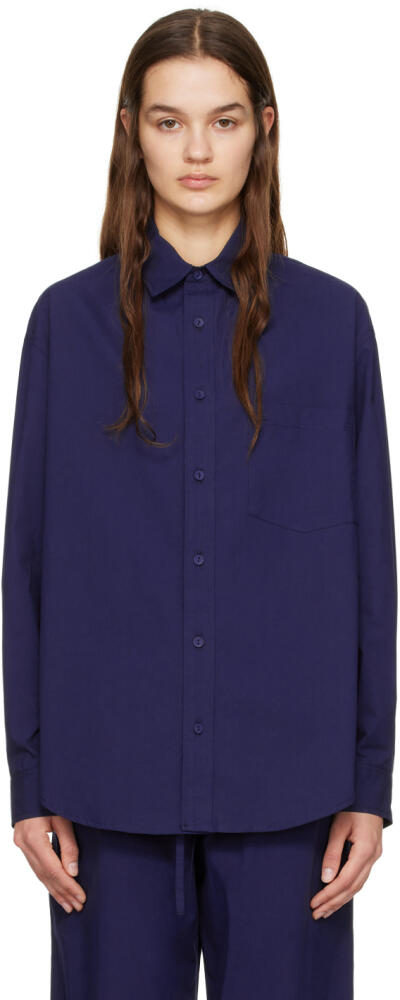 Matteau Navy Relaxed Shirt Cover