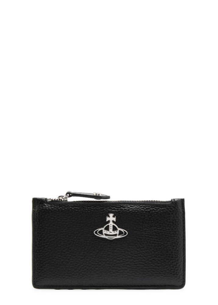 Vivienne Westwood Orb Grained Faux Leather Card Holder - Black Cover