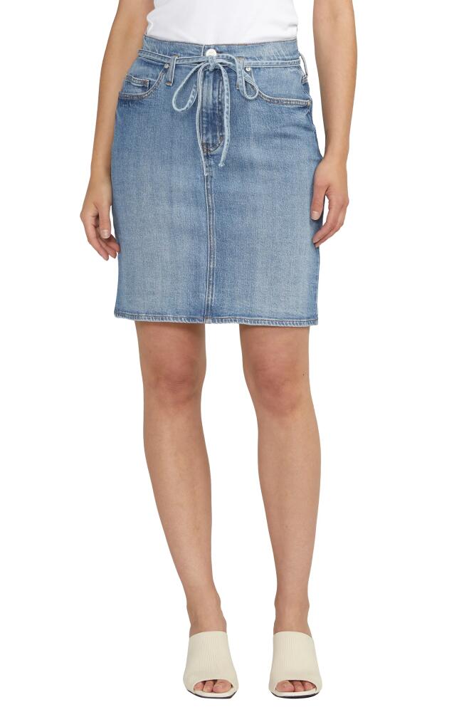 JAG Belted Denim Skirt in Lunar Blue Cover