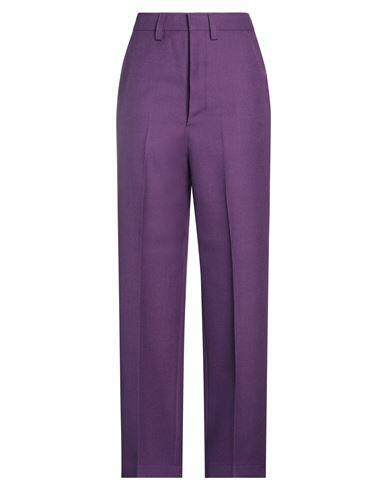 Ami Alexandre Mattiussi Woman Pants Purple Virgin Wool Cover