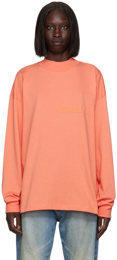 Fear of God ESSENTIALS Pink Cotton Long Sleeve T-Shirt Cover