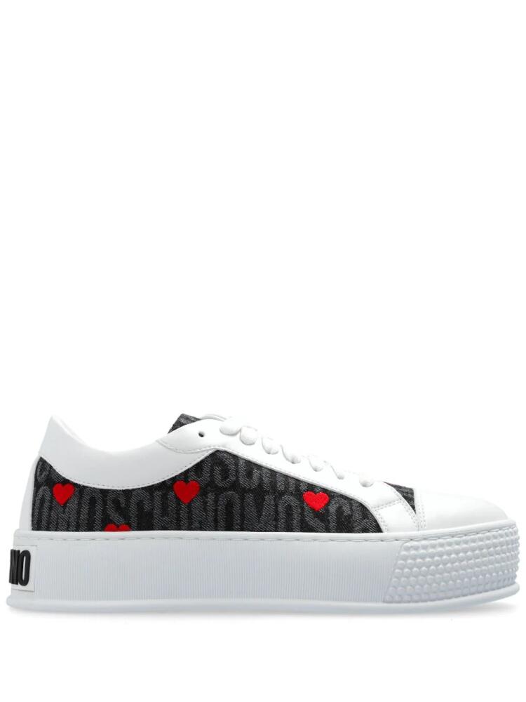 Moschino logo-jacquard sneakers - Black Cover