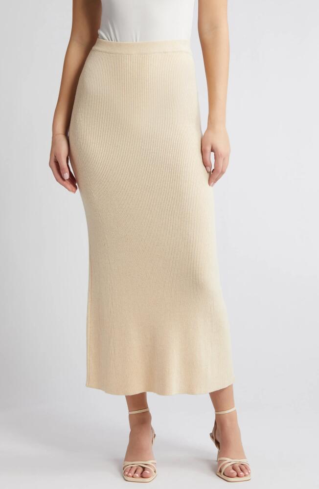 RUE SOPHIE Elaine Rib Maxi Sweater Skirt in Creme Pearl Cover