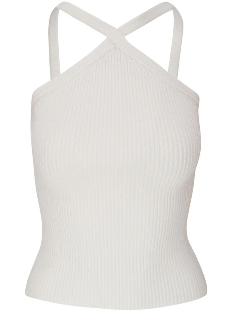 Michael Kors ribbed-knit tank top - White Cover