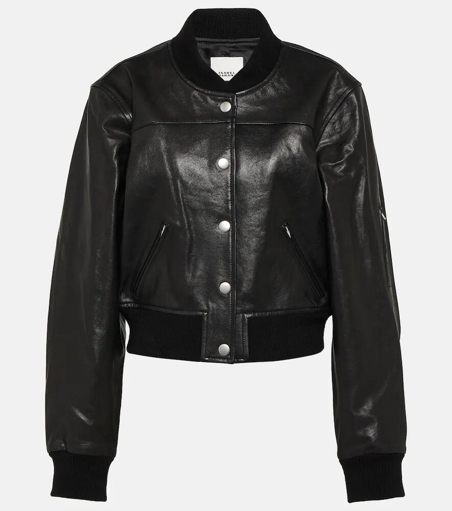 Isabel Marant Adriel leather bomber jacket Cover