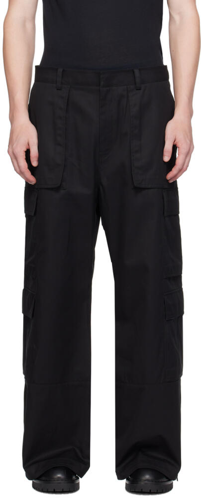 Juun.J Black Cotton Cargo Pants Cover