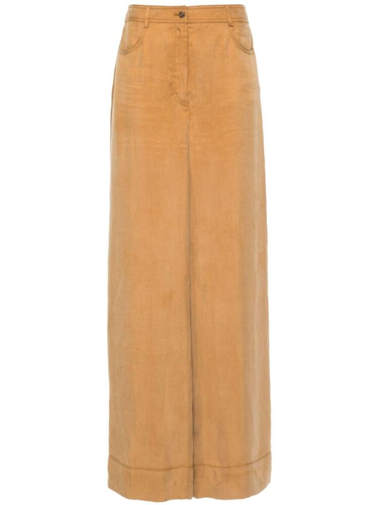 Alberta Ferretti twill wide trousers - Brown Cover