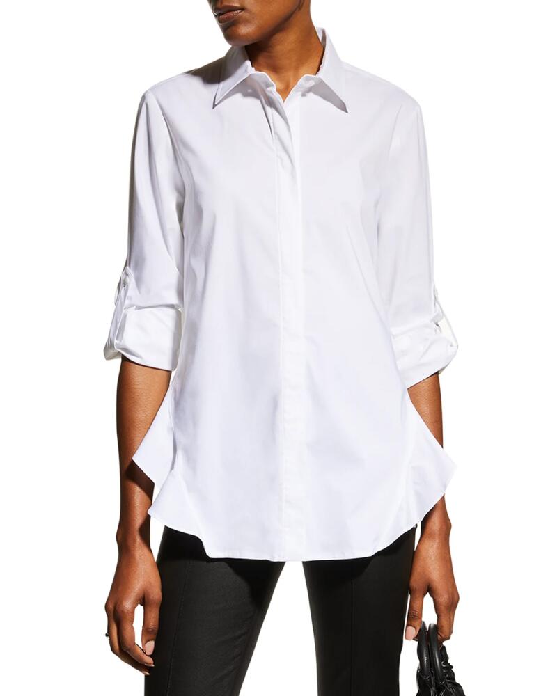 Finley Agatha Side-Flounce Poplin Shirt Cover