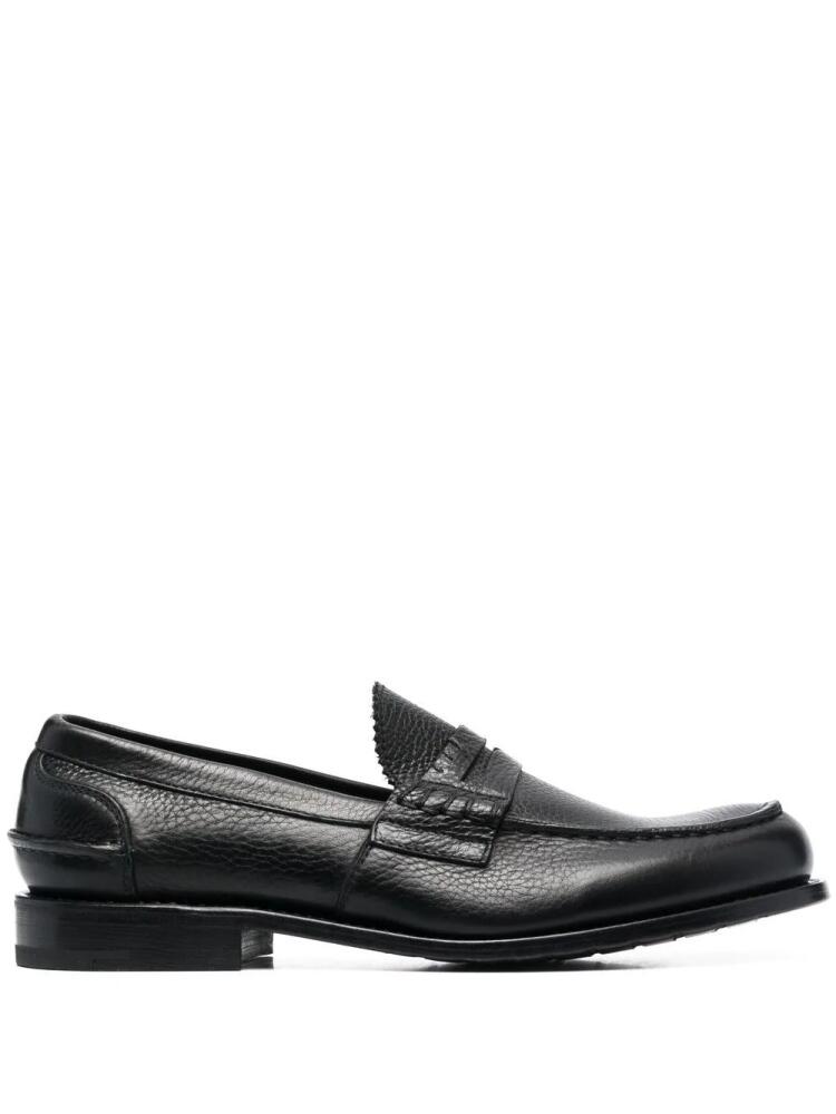 Premiata pebbled-texture slip-on loafers - Black Cover