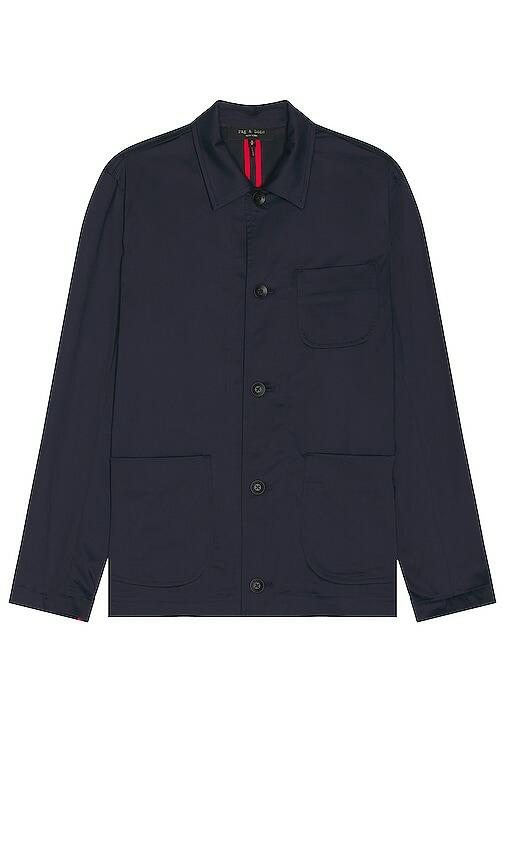 Rag & Bone Evan Cotton Sateen Chore Jacket in Blue Cover